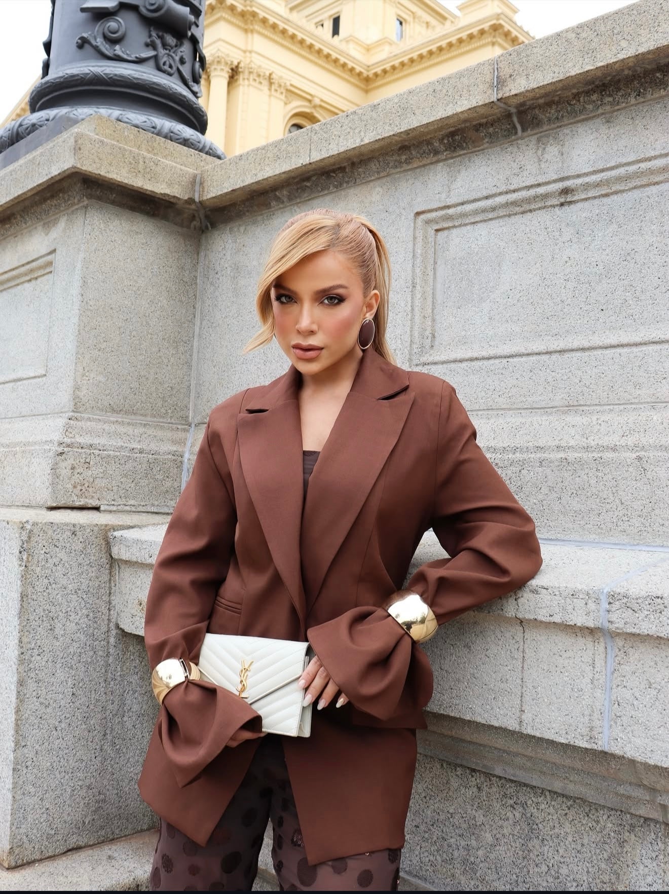 Serena Flare-Sleeve Blazer