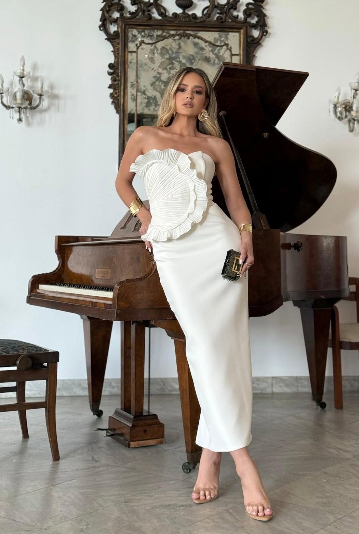 Crafted Sleek Midi Dress