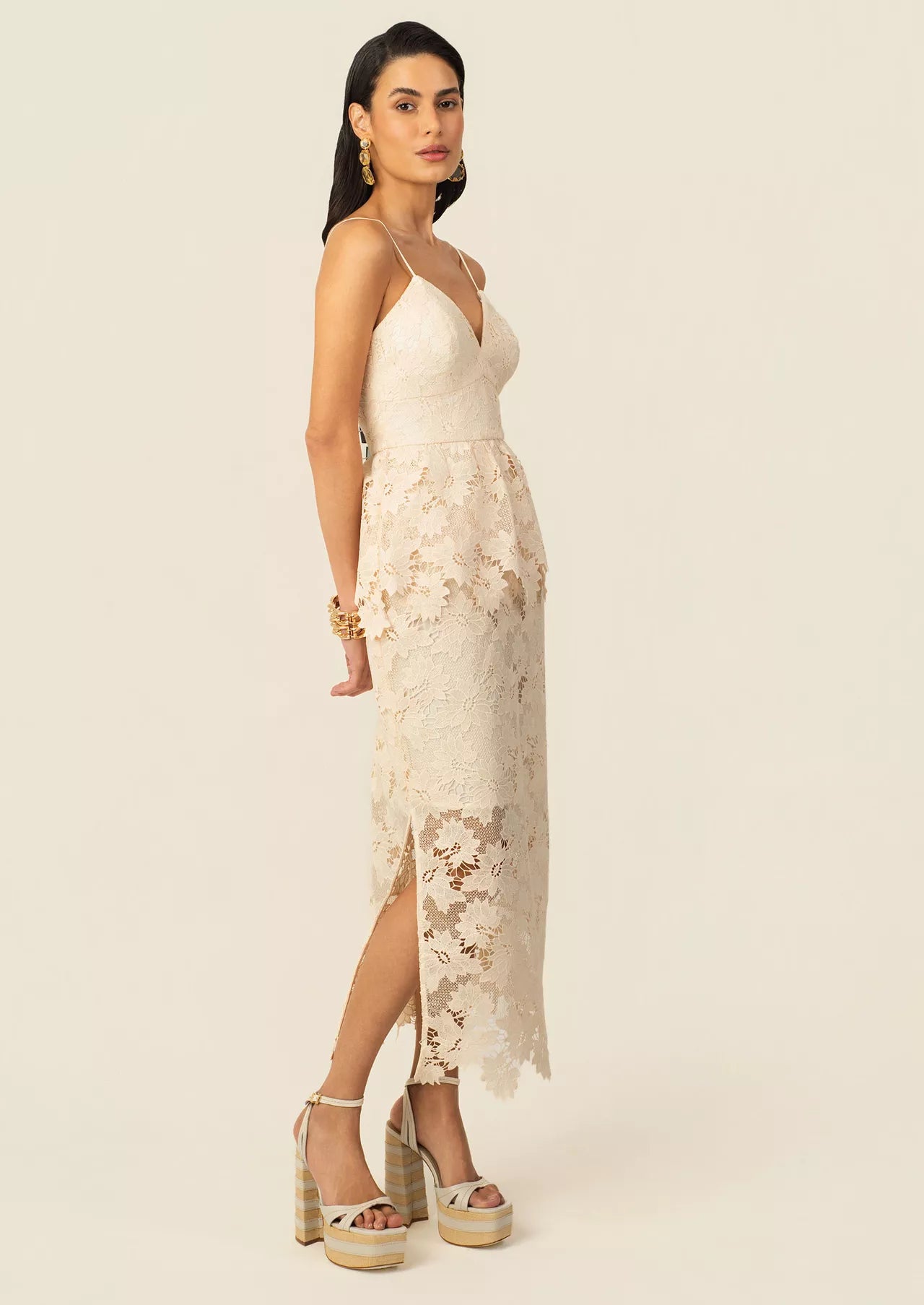 Aruba Peplum Midi Dress