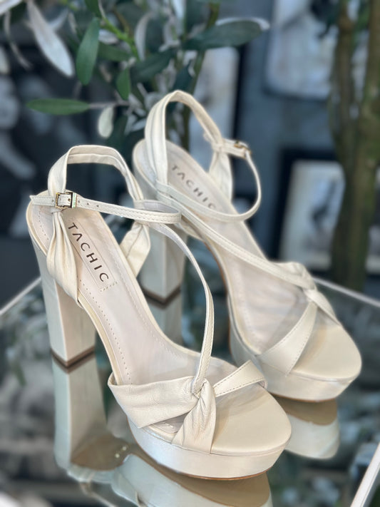 High Block Heel Platform Sandal