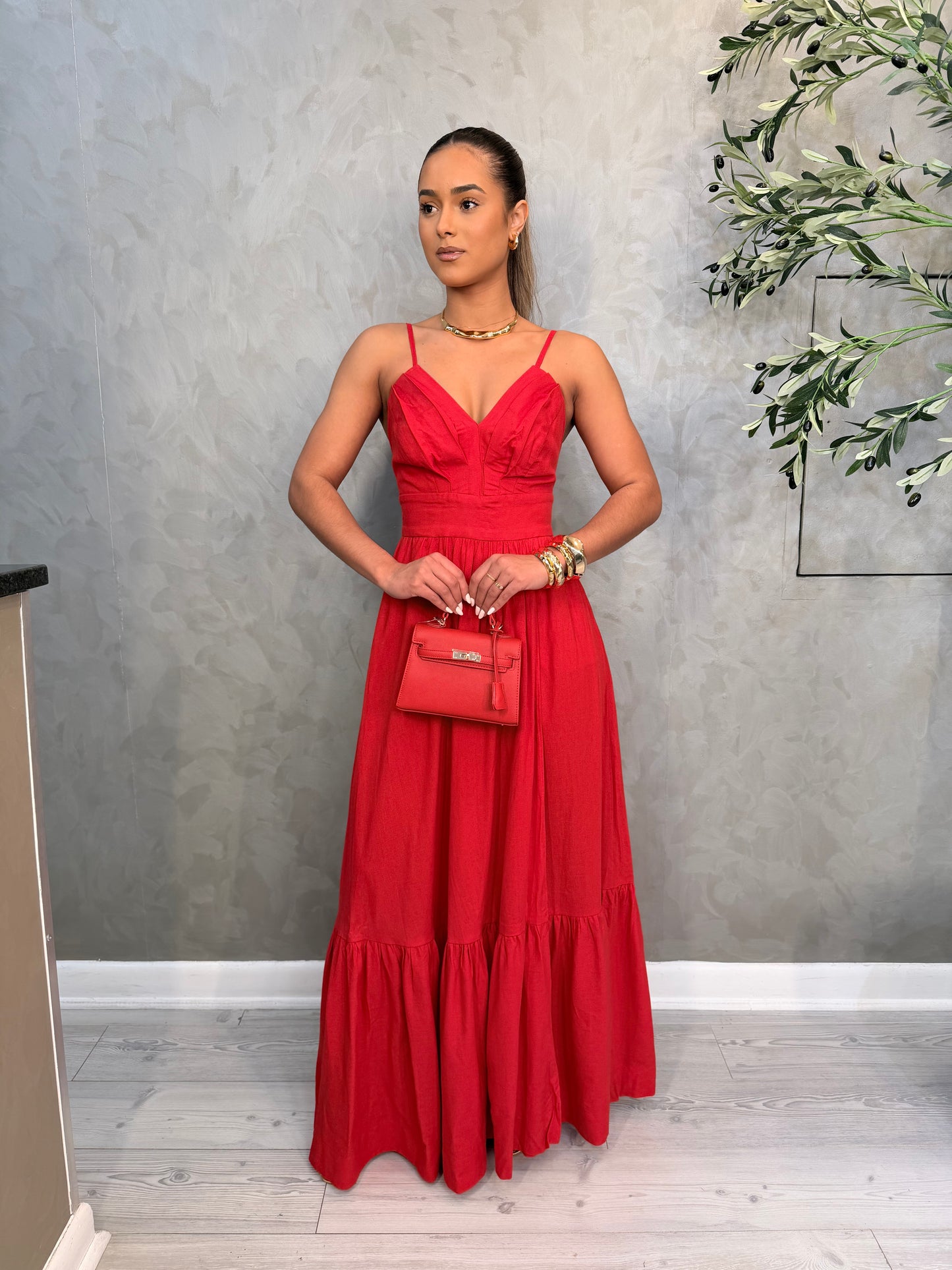 Linen Muse Maxi Dress