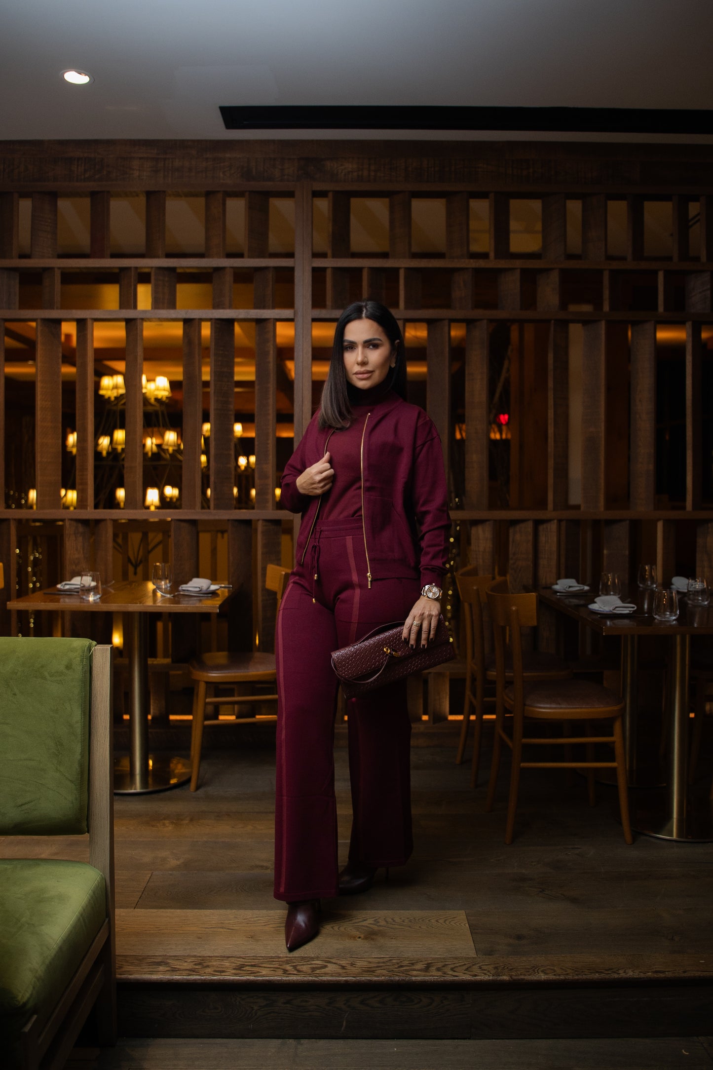 Cozy Zip-Front Knit Sweatsuit