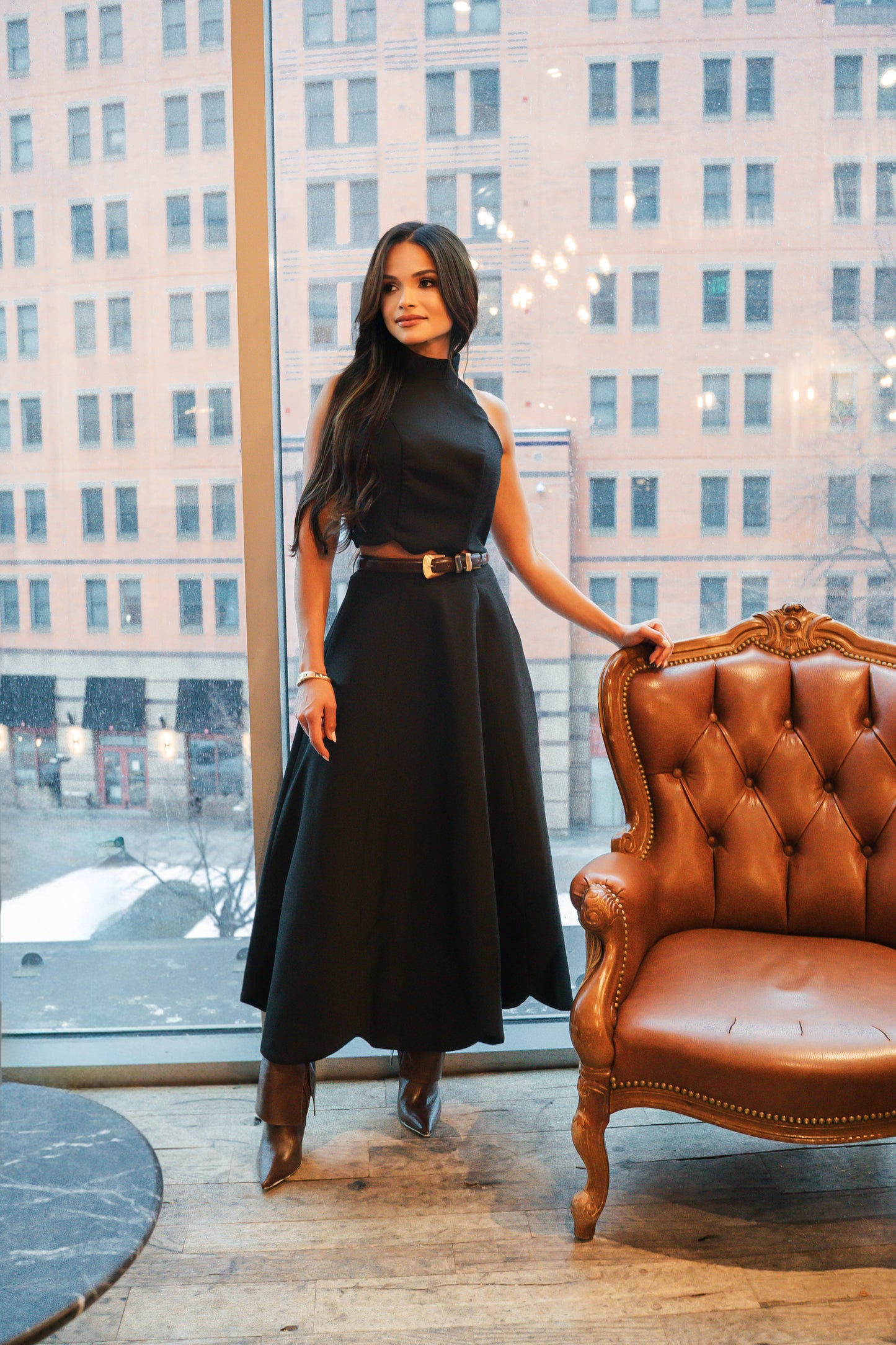 Cropped Shirt/Skirt Set