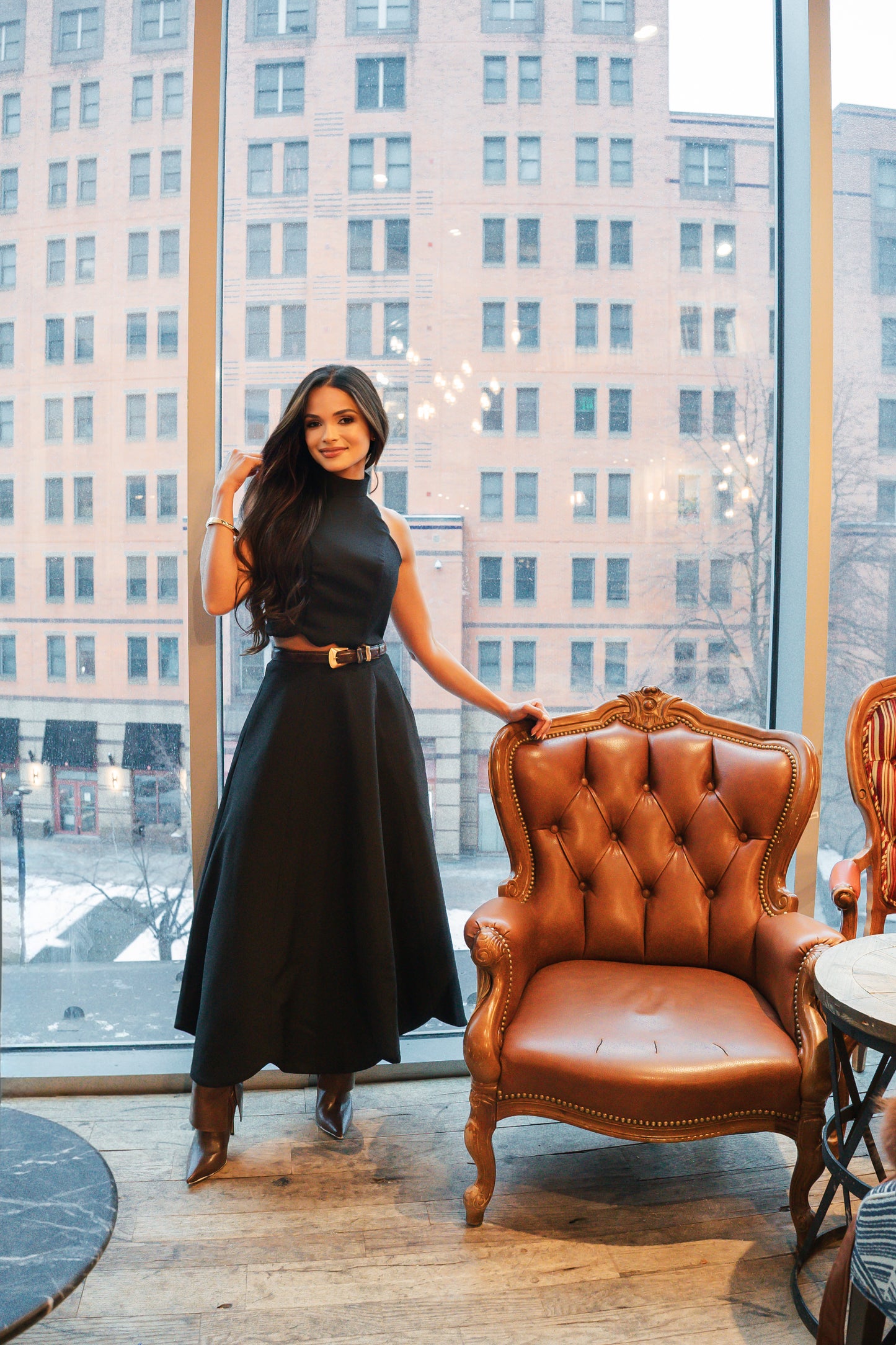 Cropped Shirt/Skirt Set
