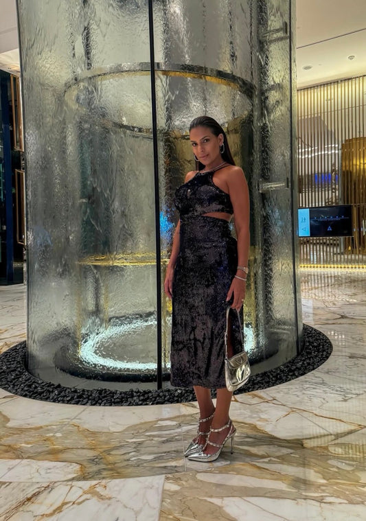 Sequin Yonea Midi Dress