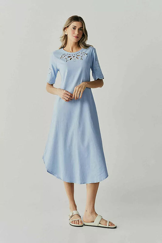 Embroidery Midi Dress