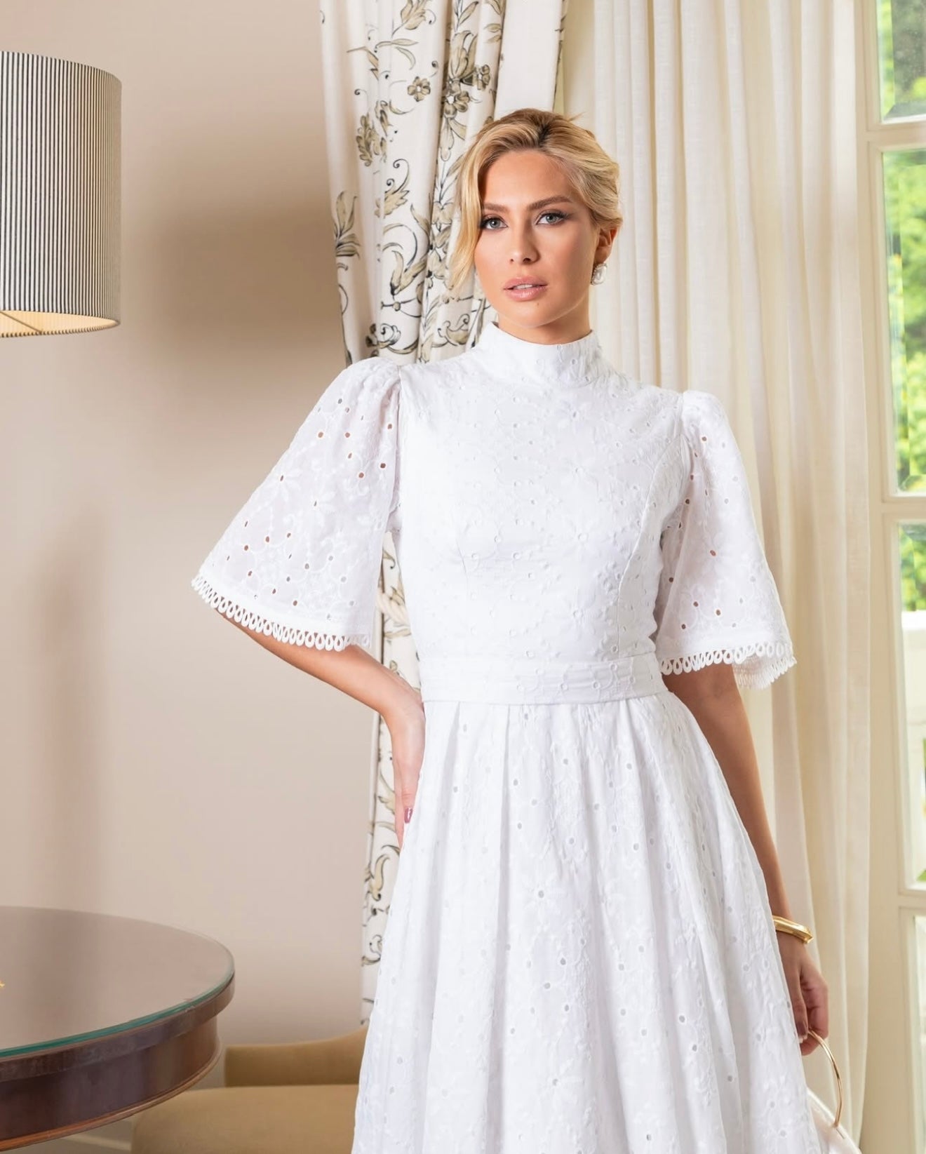 Midi Dress With Belt Detail