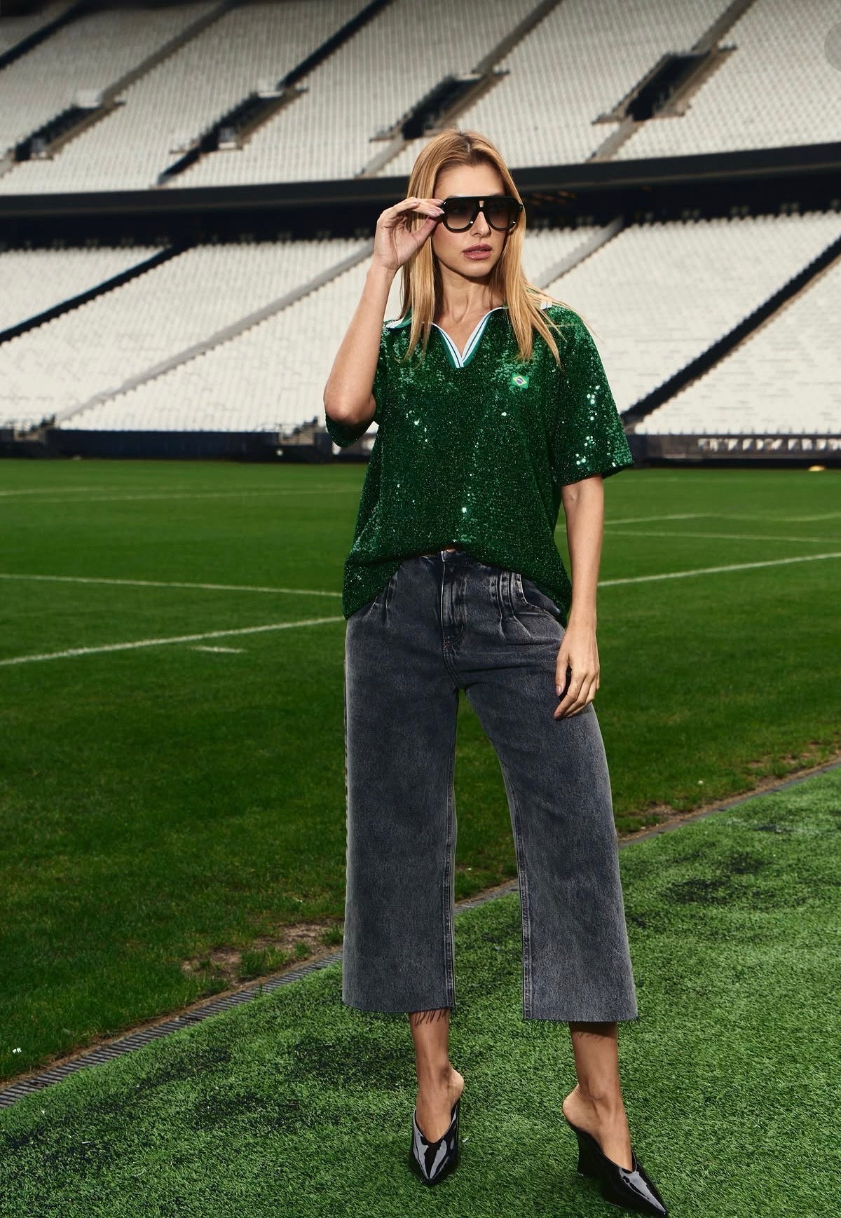 Brazil Icon Sequin Top