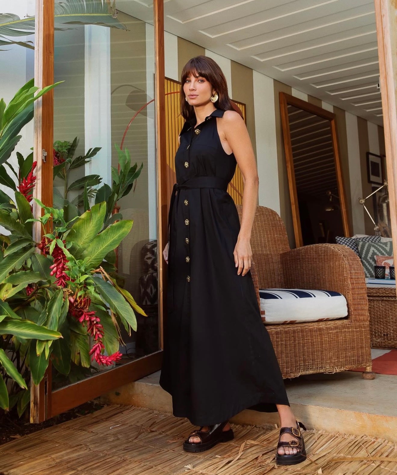 Flower Button Dress