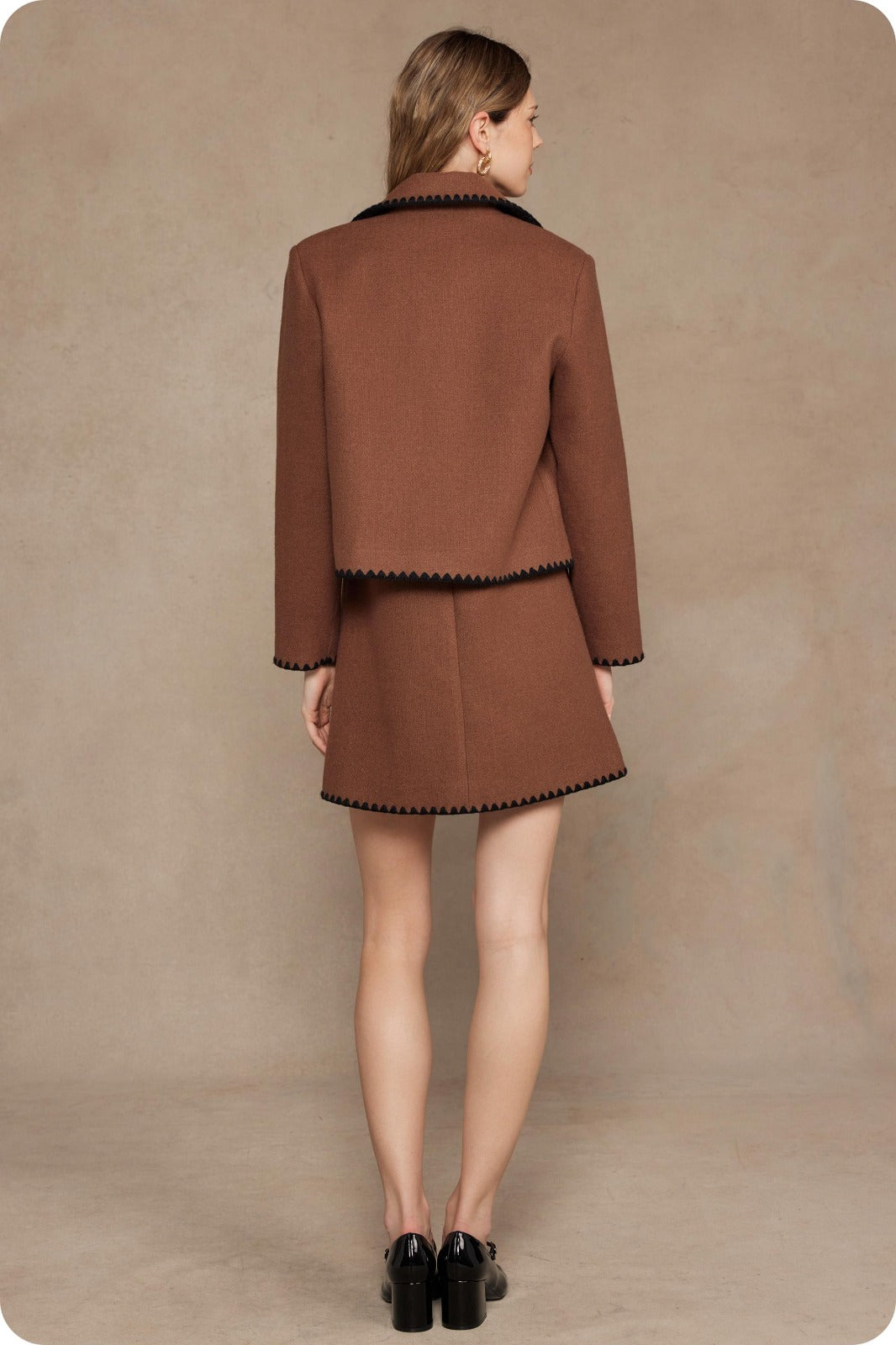 Embroidery Contrast Jacket