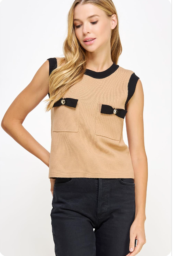Bow Detail Knit Top
