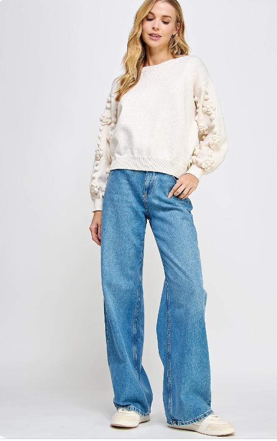 Flower Knitted Sueter