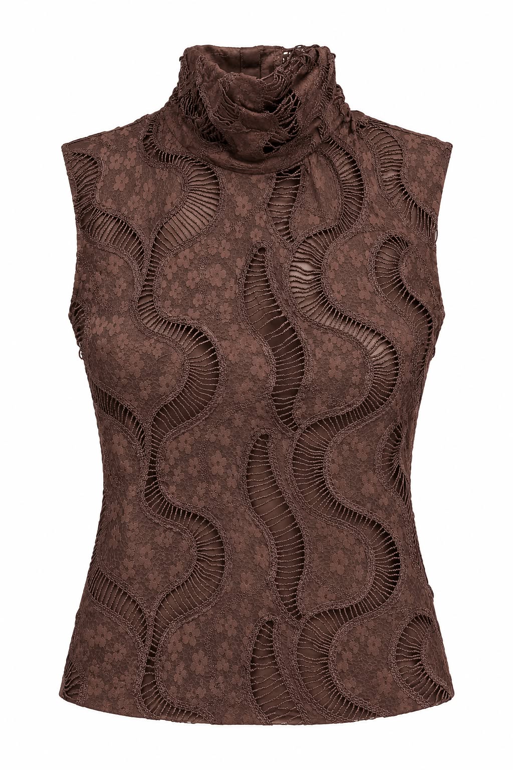 Lace High-Neck Pants Set