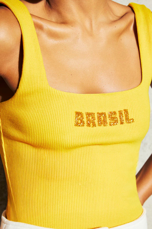Brasil Embroidery Tank Top