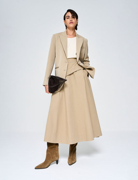 Gabrielle Tricoline Skirt