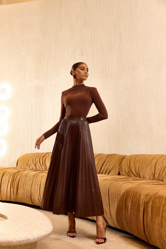 Valencia Shine Midi Skirt