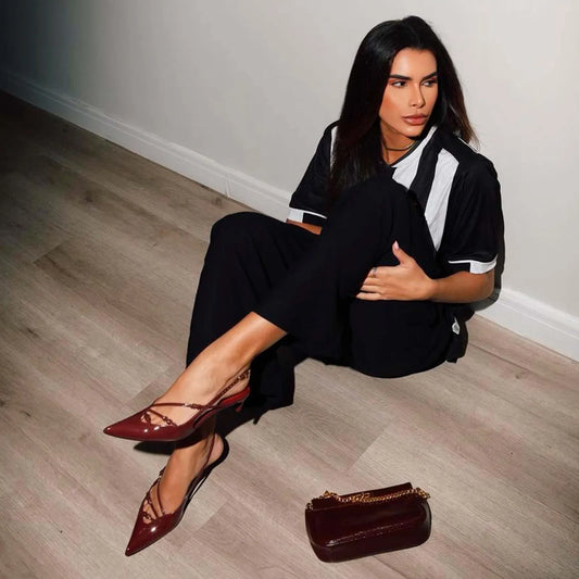 Elegant Slingback with Low Heel