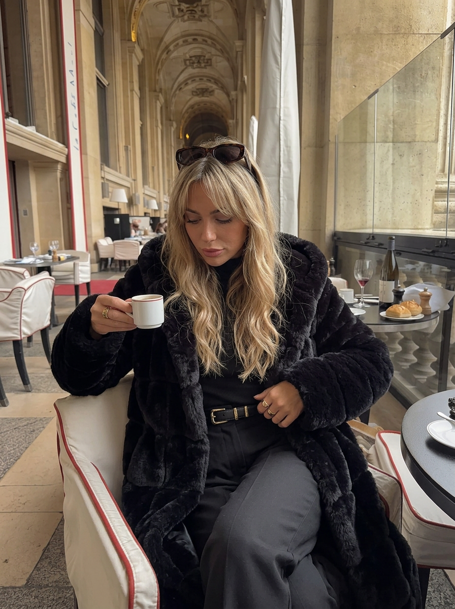 Celeste Fur Long Coat