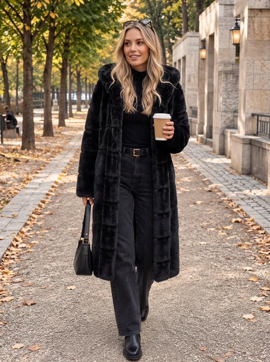 Celeste Fur Long Coat