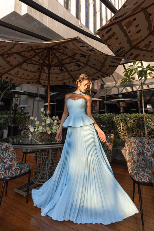 Pleated Long Dress
