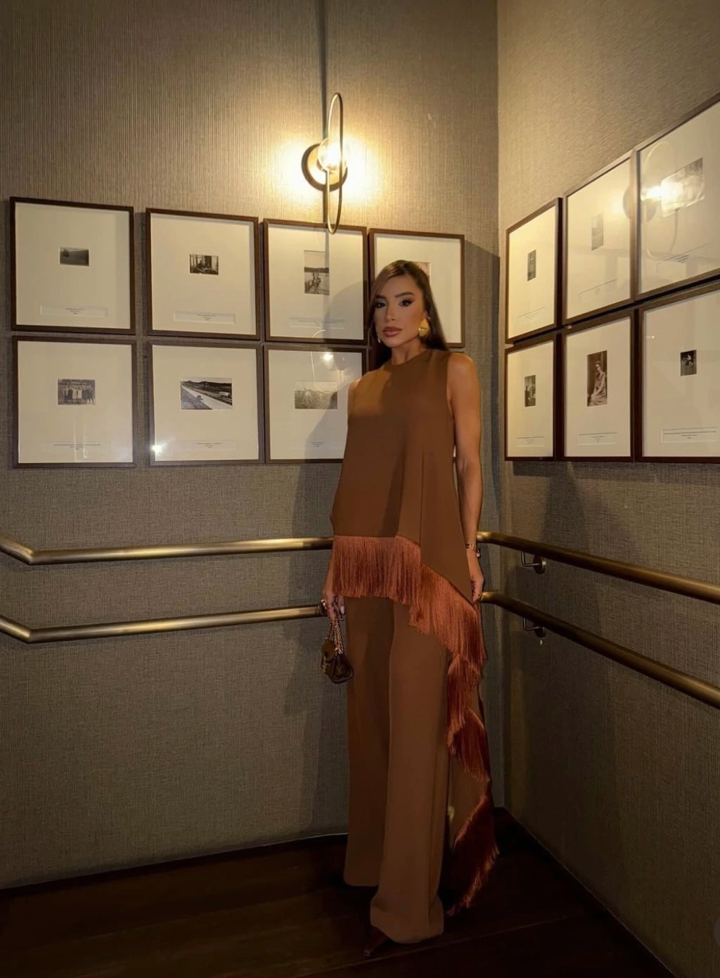 Fringe Wide-Leg Pants Set