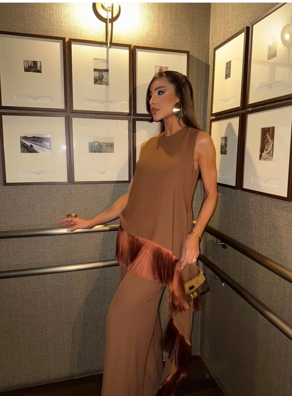 Fringe Wide-Leg Pants Set
