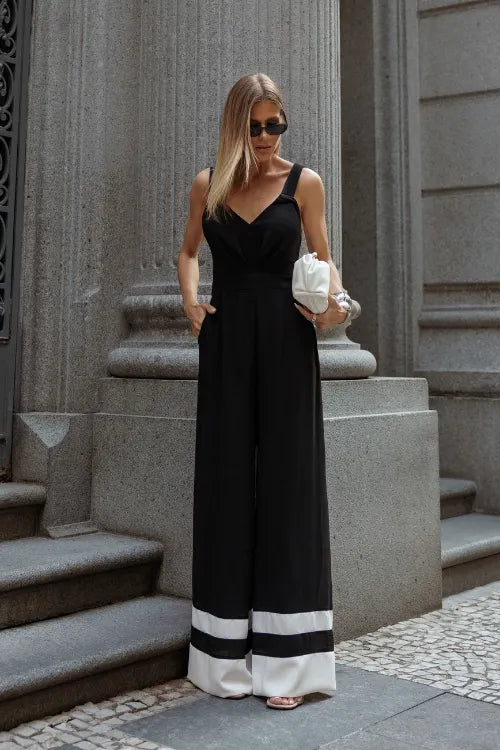 Isabele Wide Leg Jumpsuit Stripe