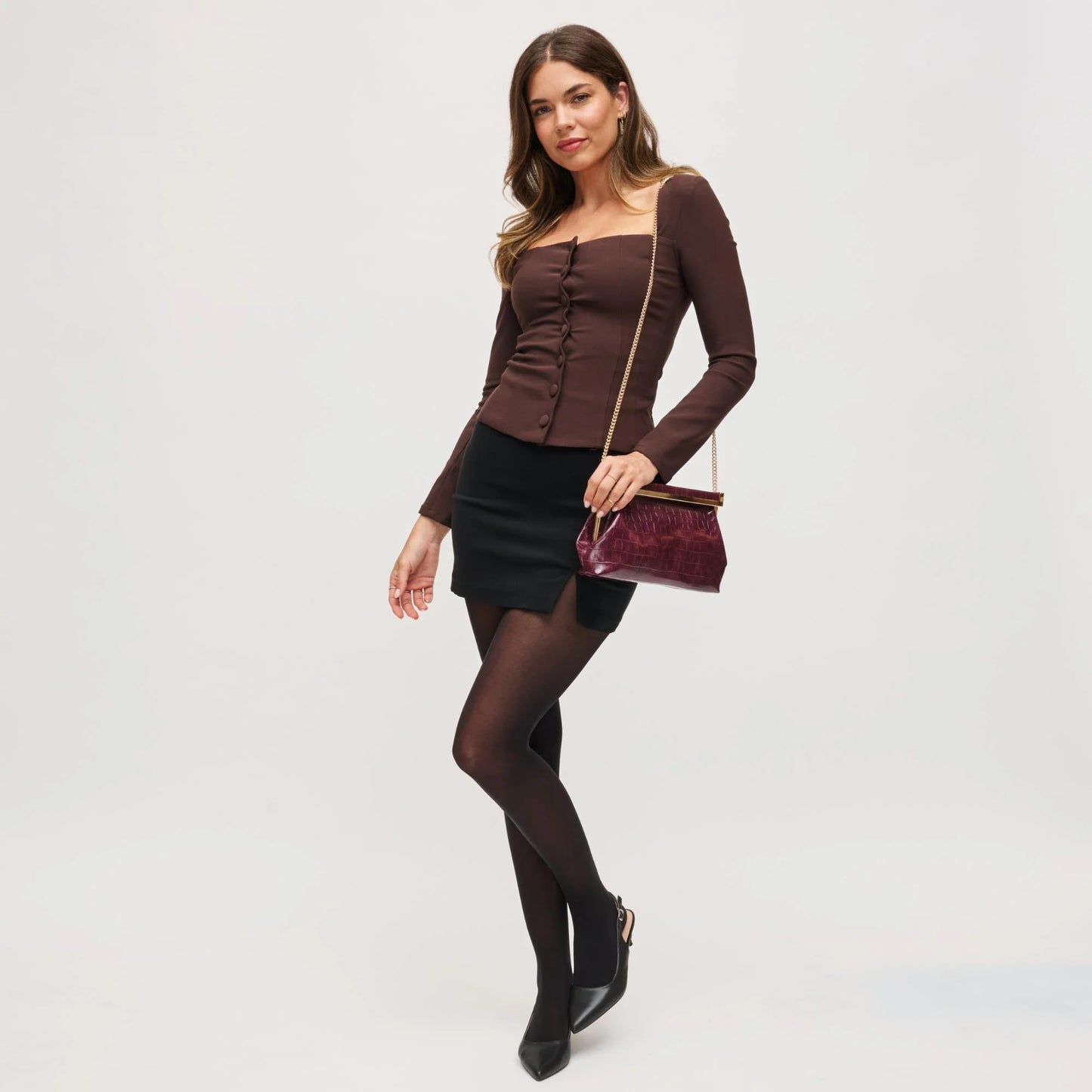 Textured Drea Clutch Evening Bag