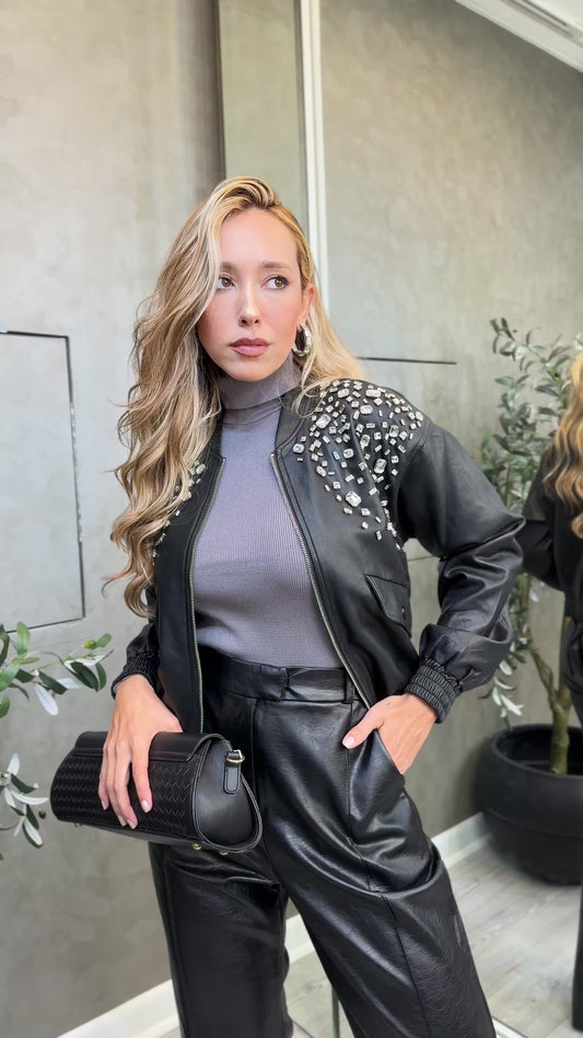 Embellished Bomber Jacket