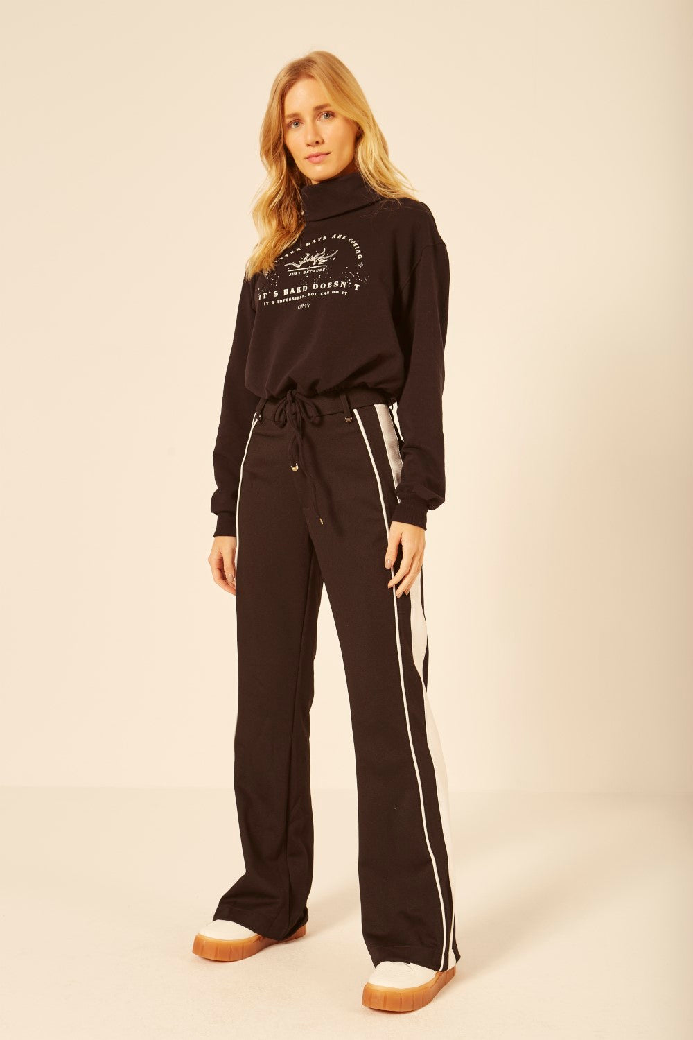 Flare Pants W/Contrasting